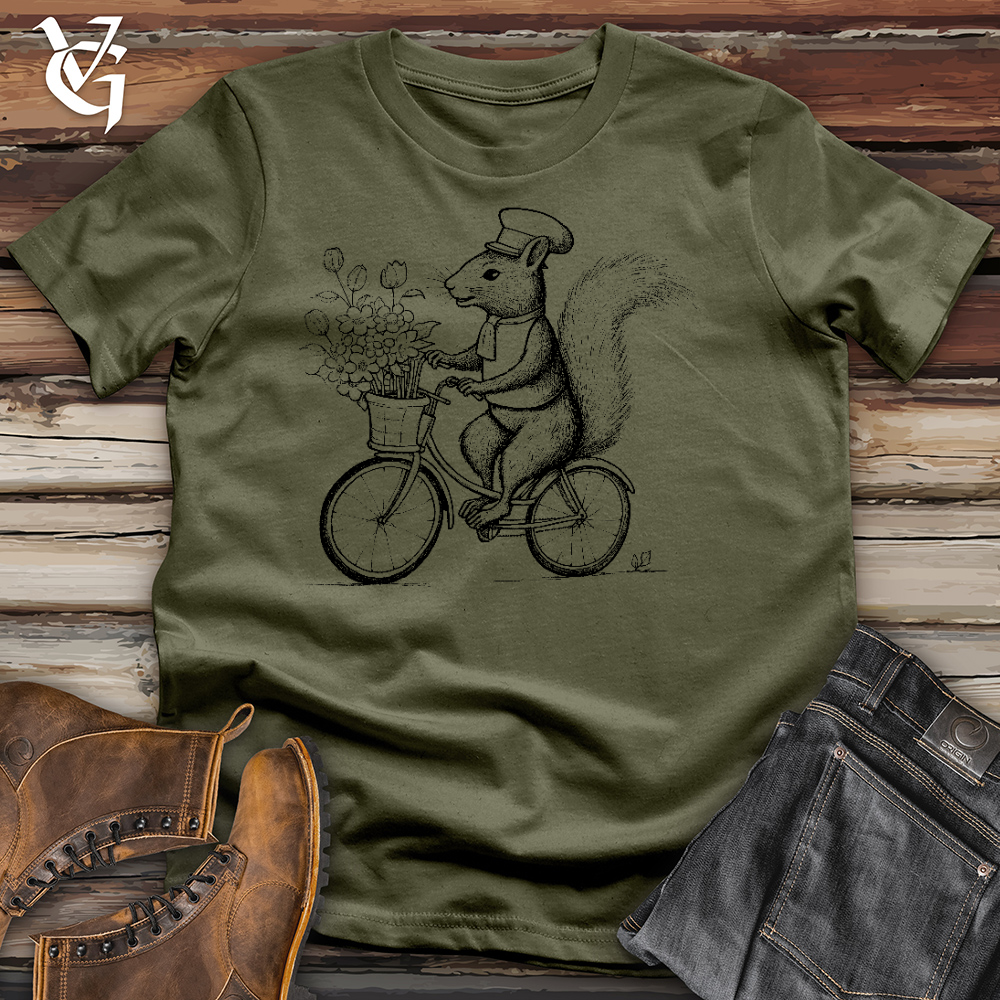 Viking Goods Squirrel Ride Cotton Tee Military Green / L
