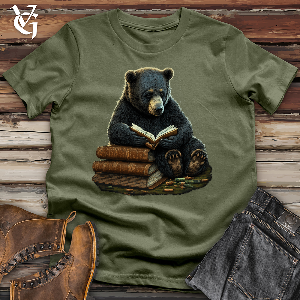 Viking Goods Studious Bear Softstyle Tee Military Green / L