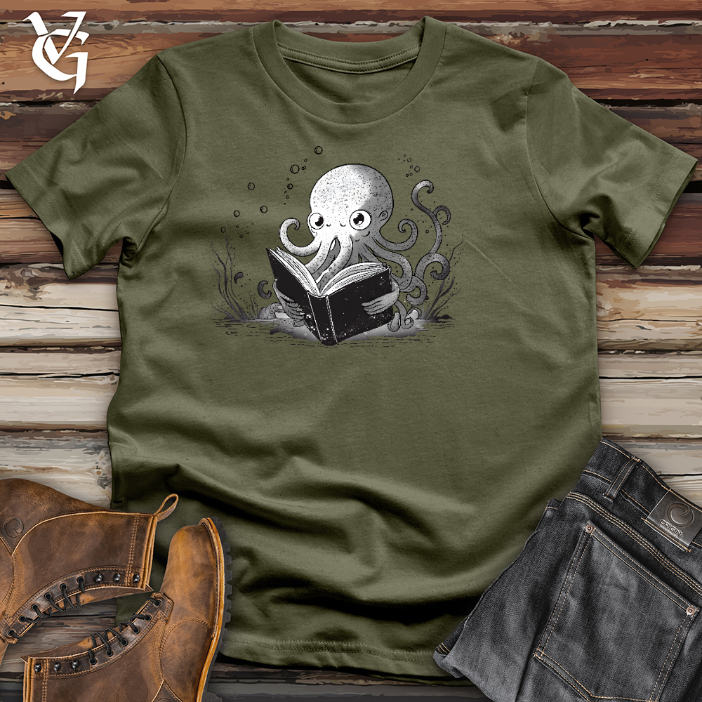 Viking Goods Studious Octopus Cotton Tee Military Green / L