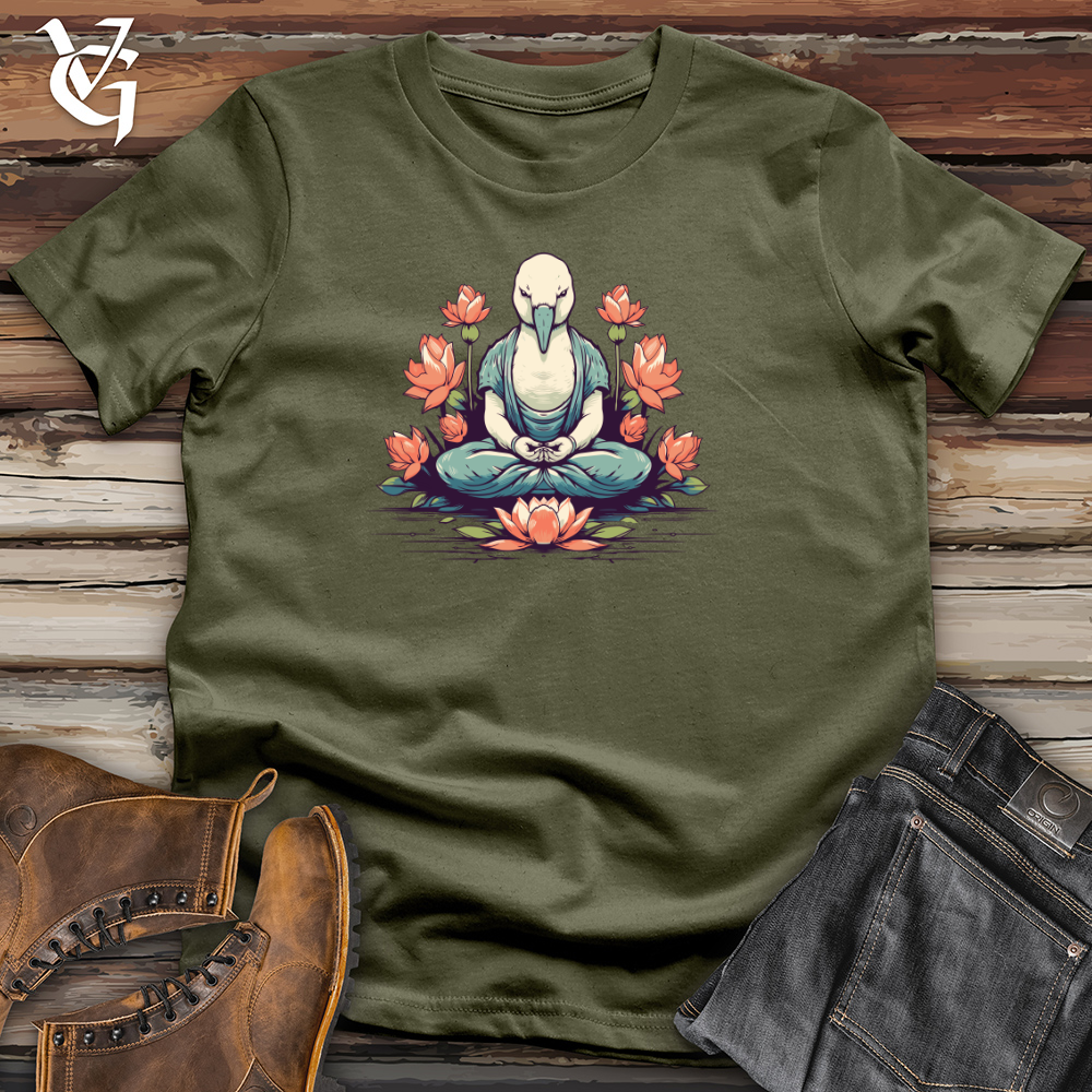 Viking Goods Swan Zen Bloom Cotton Tee Military Green / L