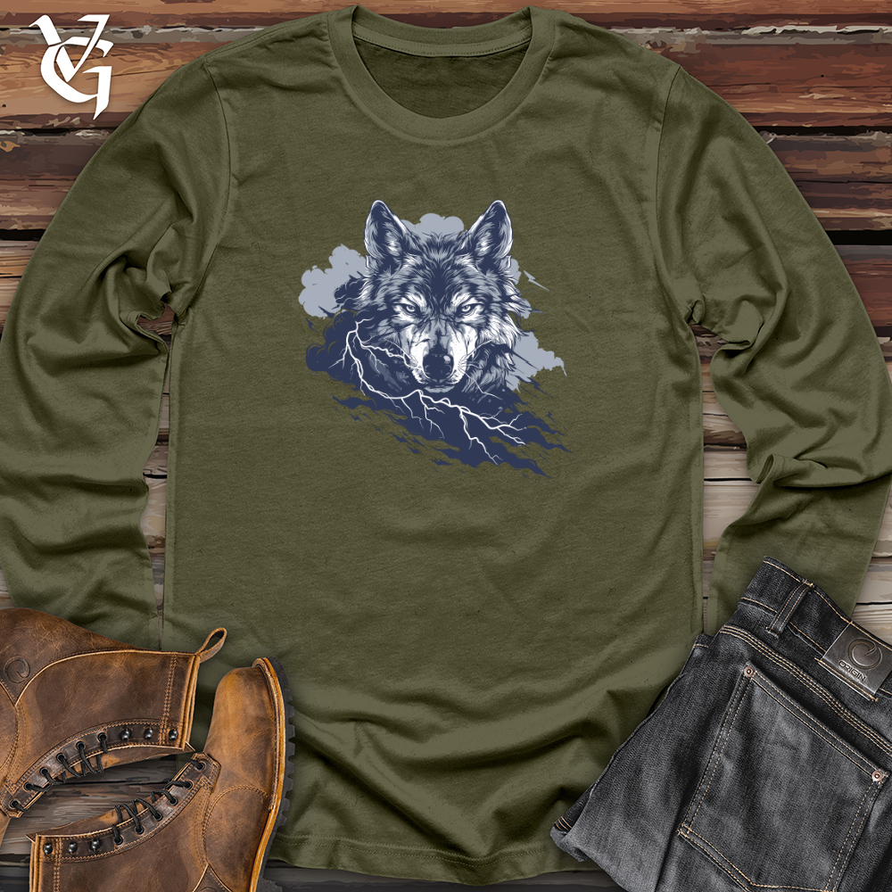 Viking Goods Thunder Wolf Glare Long Sleeve Military Green / L