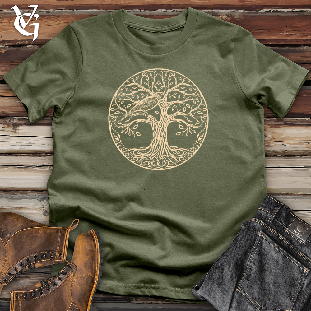 Viking Goods Tree of Life Songbird Softstyle Tee Military Green / L