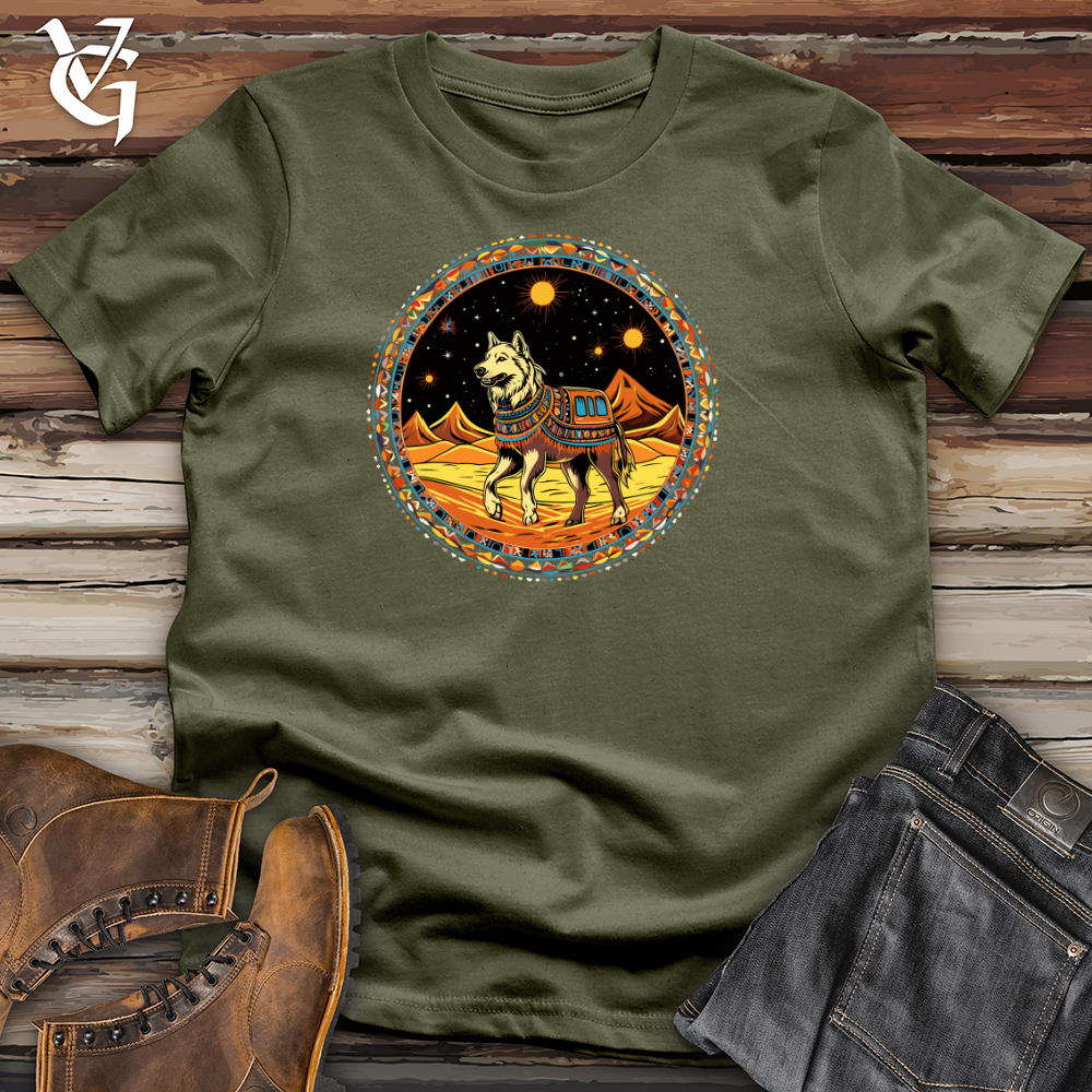 Viking Goods Tribal Canine Cosmos Cotton Tee Military Green / L