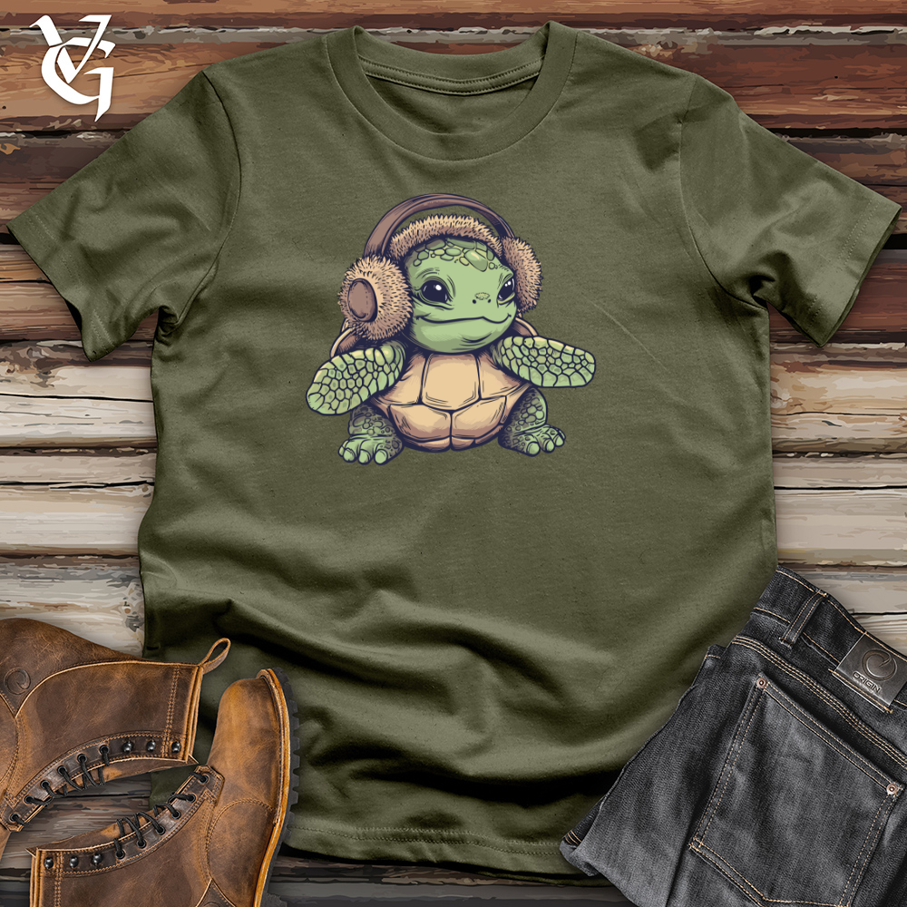 Viking Goods Turtle Cozy Earflaps Cotton Tee Military Green / L