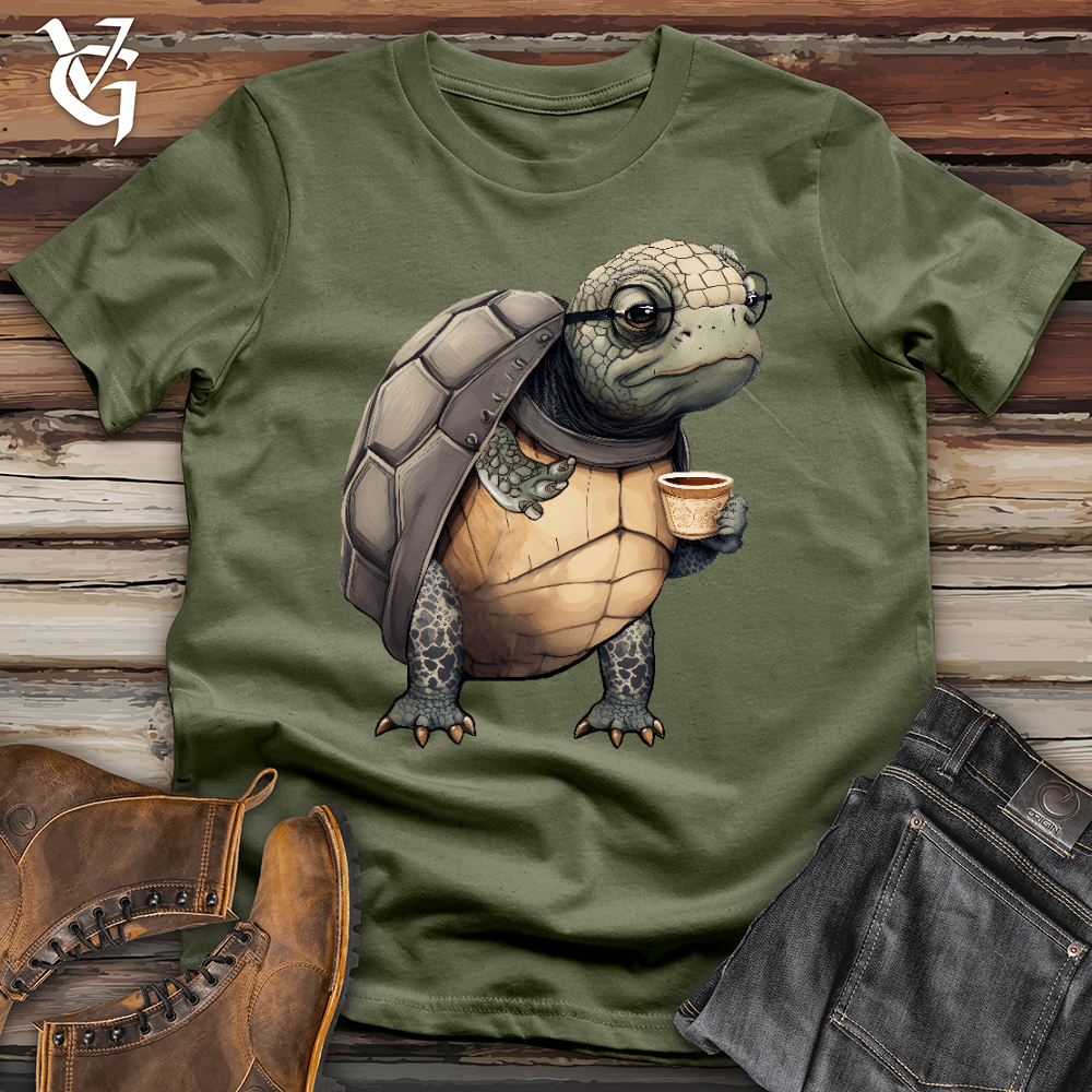 Viking Goods Turtle Tea Time Softstyle Tee Military Green / L