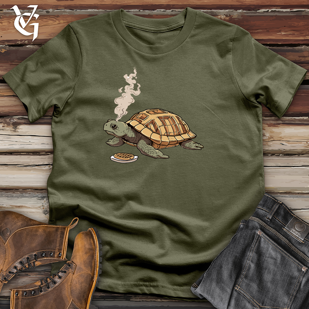 Viking Goods Turtle Waffle Breakfast Cotton Tee Military Green / L