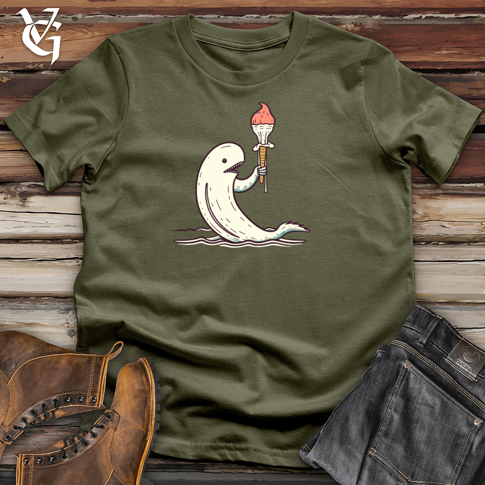 Viking Goods Tusked Treat Teeter Cotton Tee Military Green / L