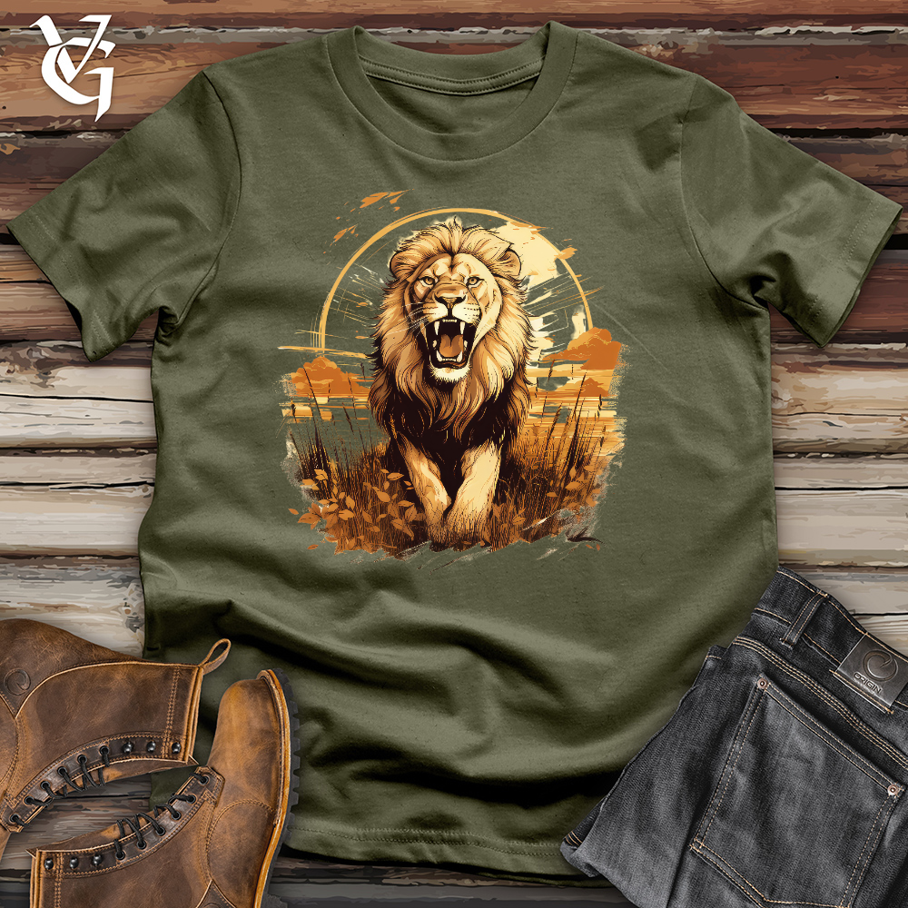 Viking Goods Untamable Lion Cotton Tee Military Green / L