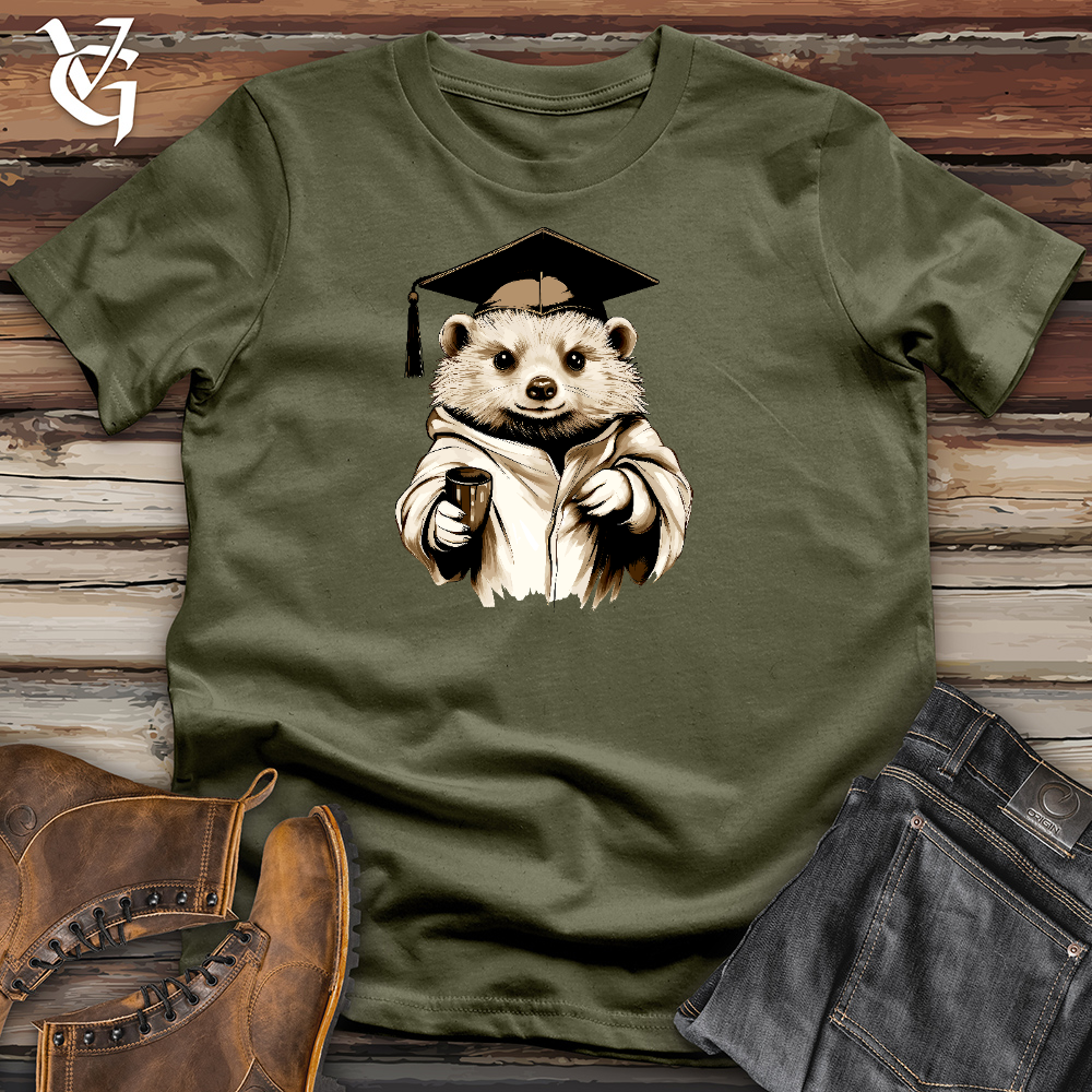 Viking Goods Valedictorian Hedgehog Cotton Tee Military Green / L