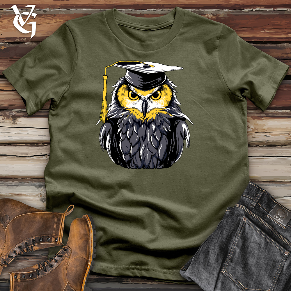 Viking Goods Valedictorian Owl Cotton Tee Military Green / L