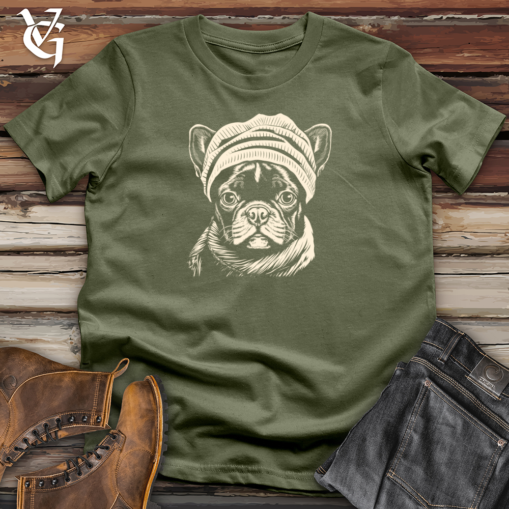 Viking Goods Vintage Beanie Frenchie Softstyle Tee Military Green / L