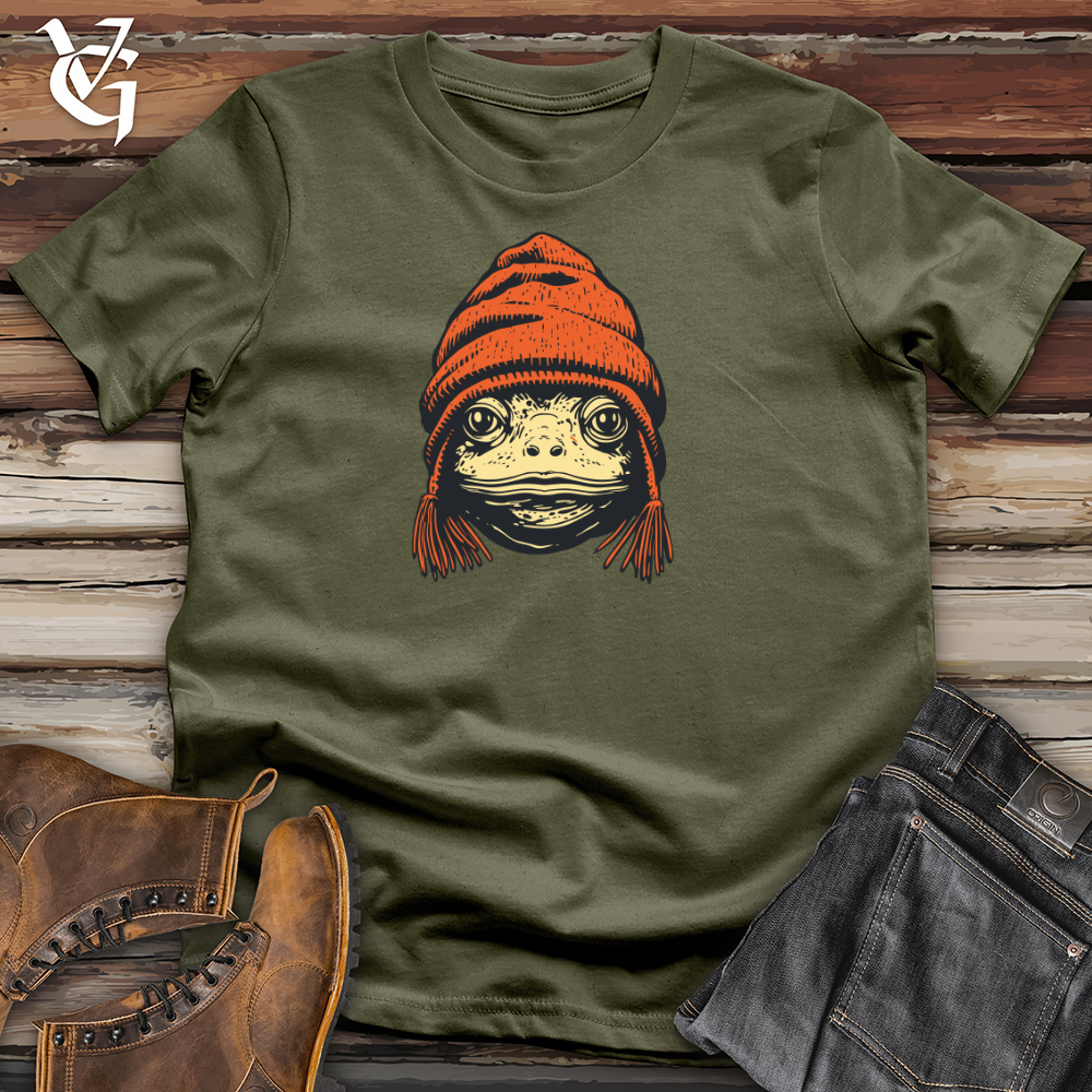 Viking Goods Vintage Beanied Frog Cotton Tee Military Green / L