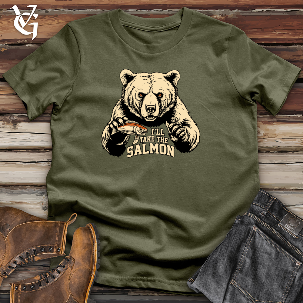 Viking Goods Vintage Catch Bear Cotton Tee Military Green / L