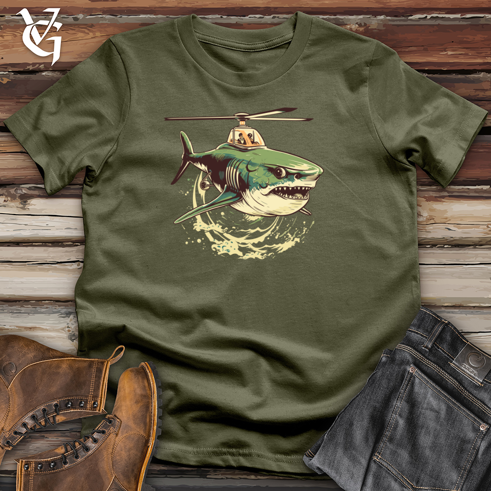 Viking Goods Vintage Chopper Shark Cotton Tee Military Green / L