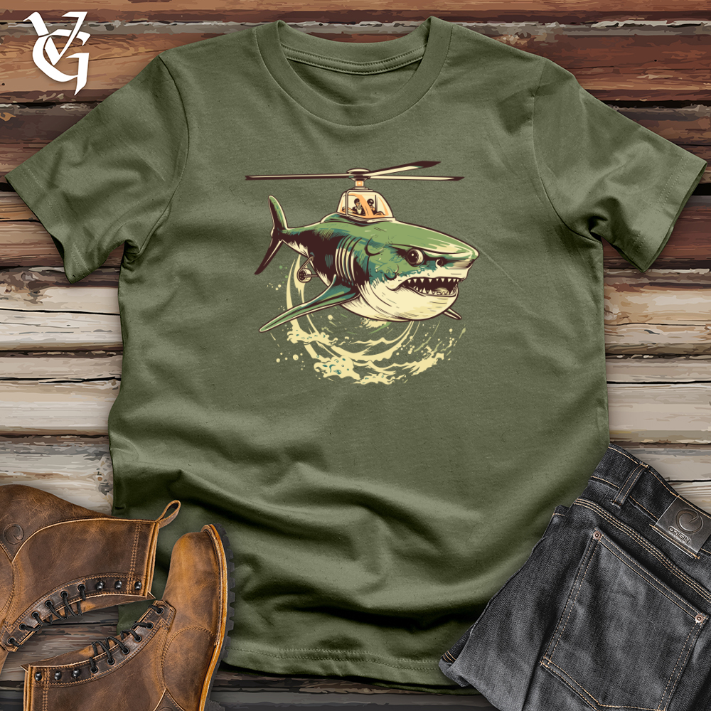 Viking Goods Vintage Chopper Shark Softstyle Tee Military Green / L