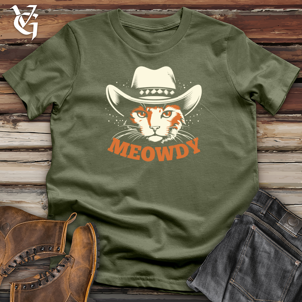 Viking Goods Vintage Cowboy Cat Softstyle Tee Military Green / L