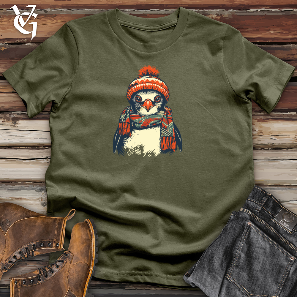 Viking Goods Vintage Frosty Penguin Cotton Tee Military Green / L