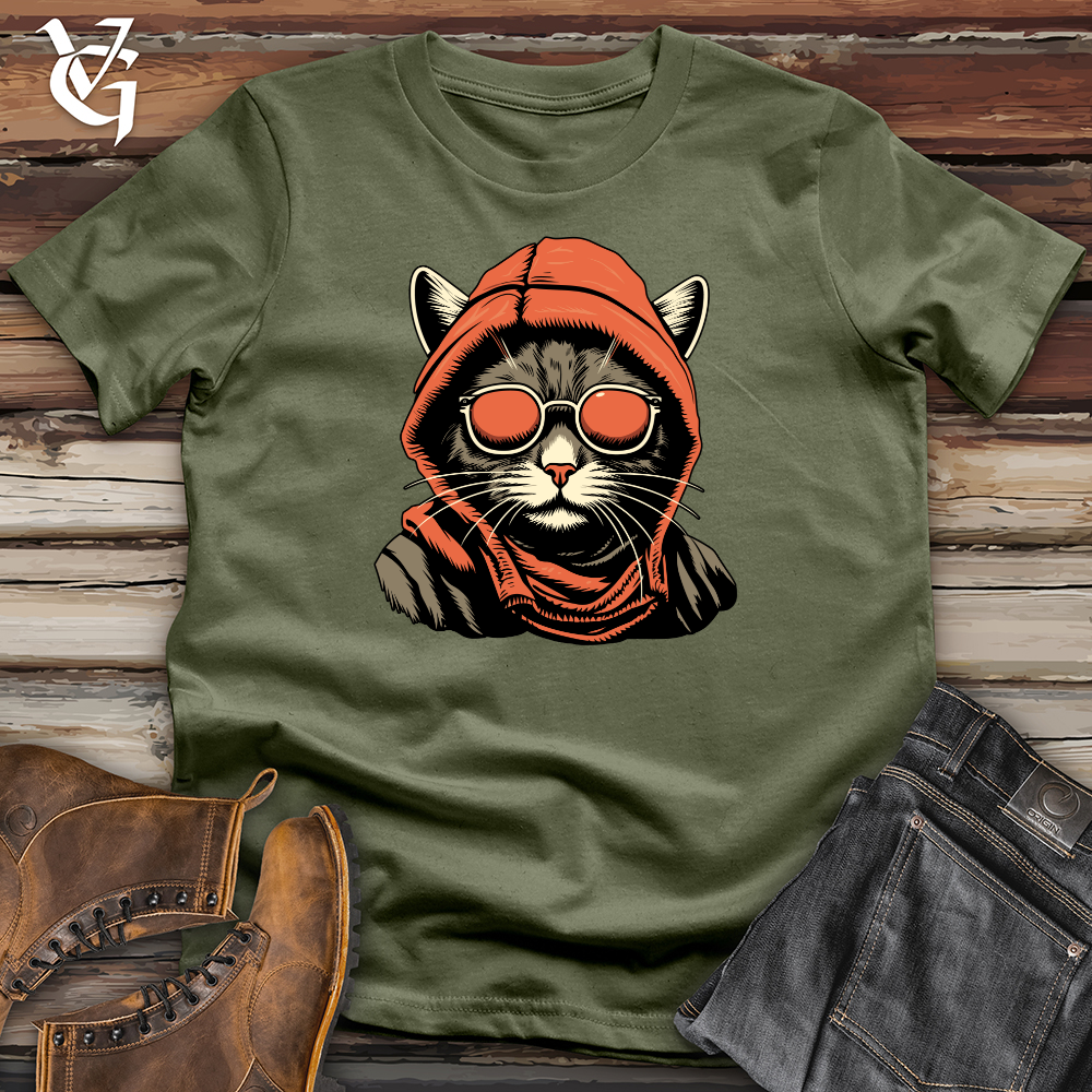 Viking Goods Vintage Masked Kitty Softstyle Tee Military Green / L