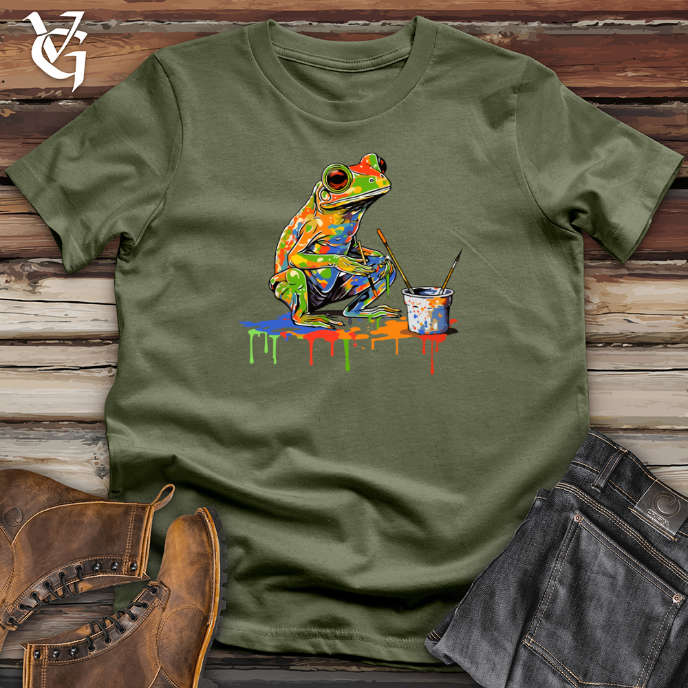 Viking Goods Vintage Masterpiece Frog Softstyle Tee Military Green / L