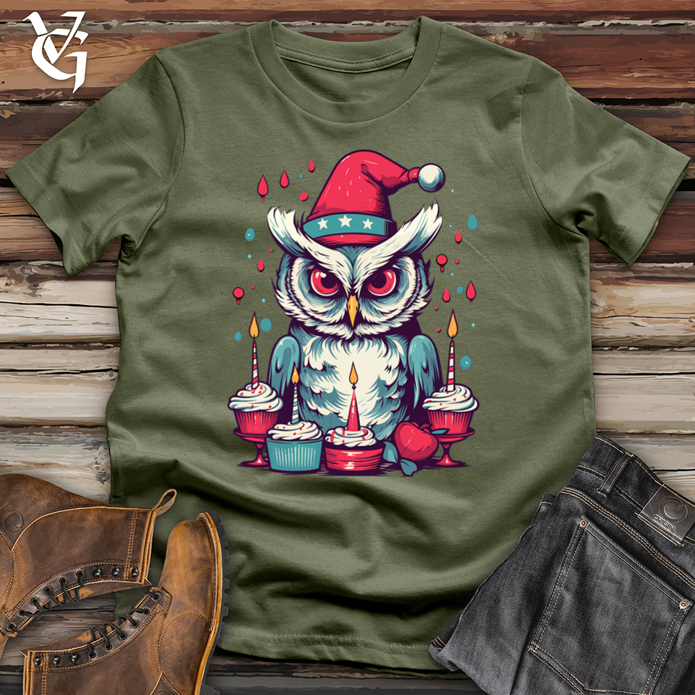 Viking Goods Vintage Party Owl Celebration Softstyle Tee Military Green / L