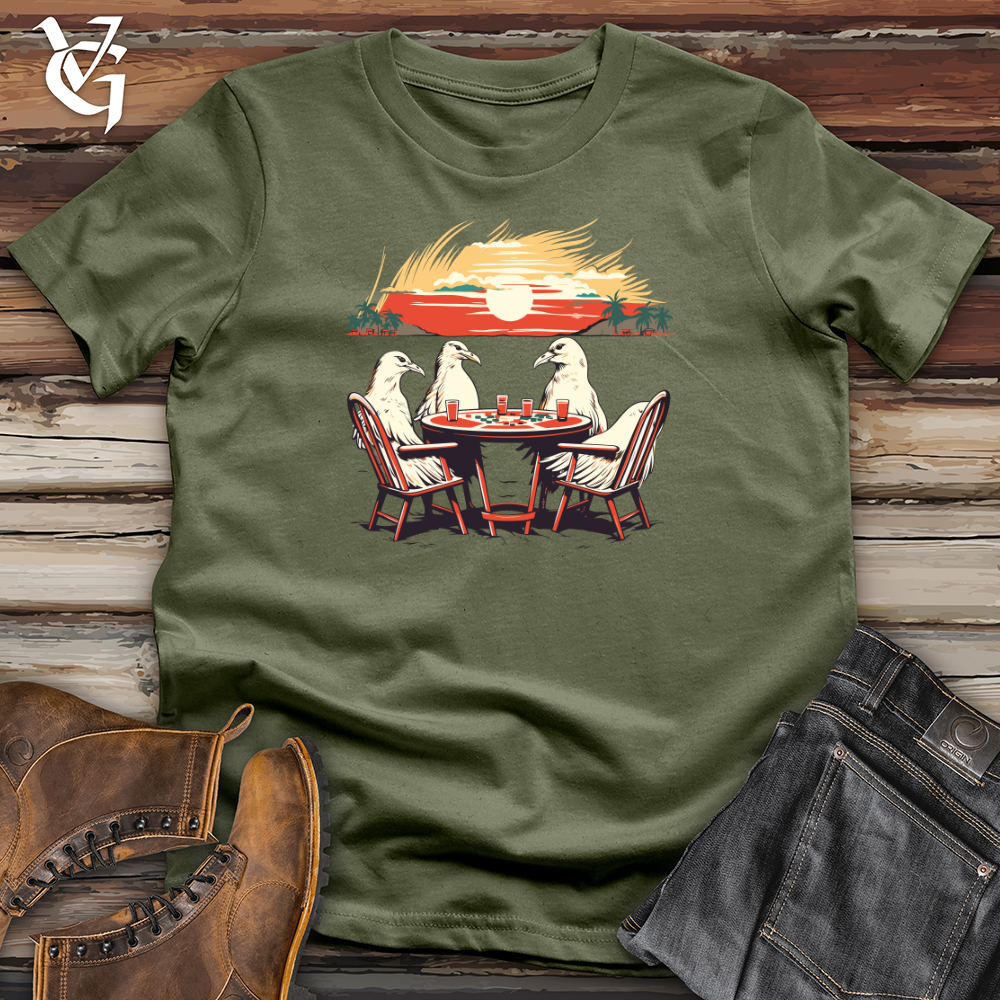 Viking Goods Vintage Poker Birds Softstyle Tee Military Green / L