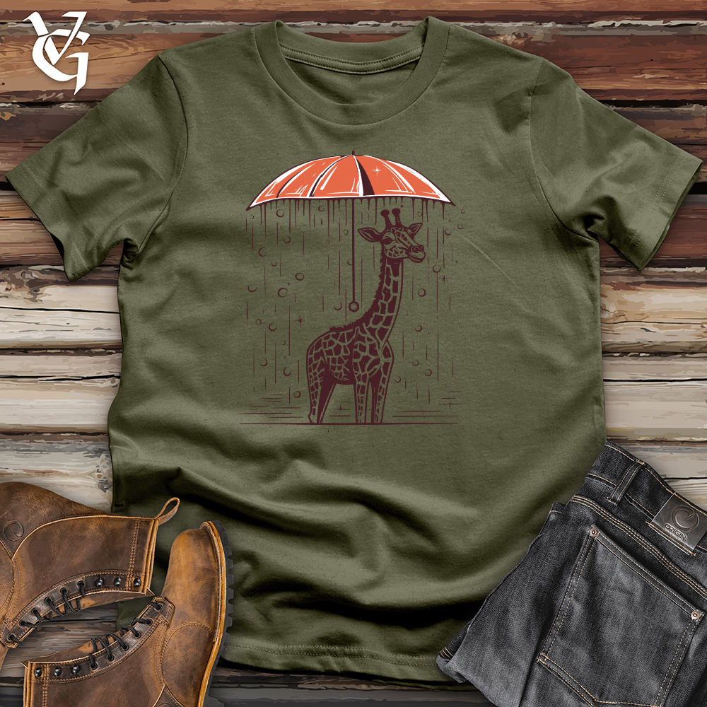 Viking Goods Vintage Rainy Giraffe Cotton Tee Military Green / L