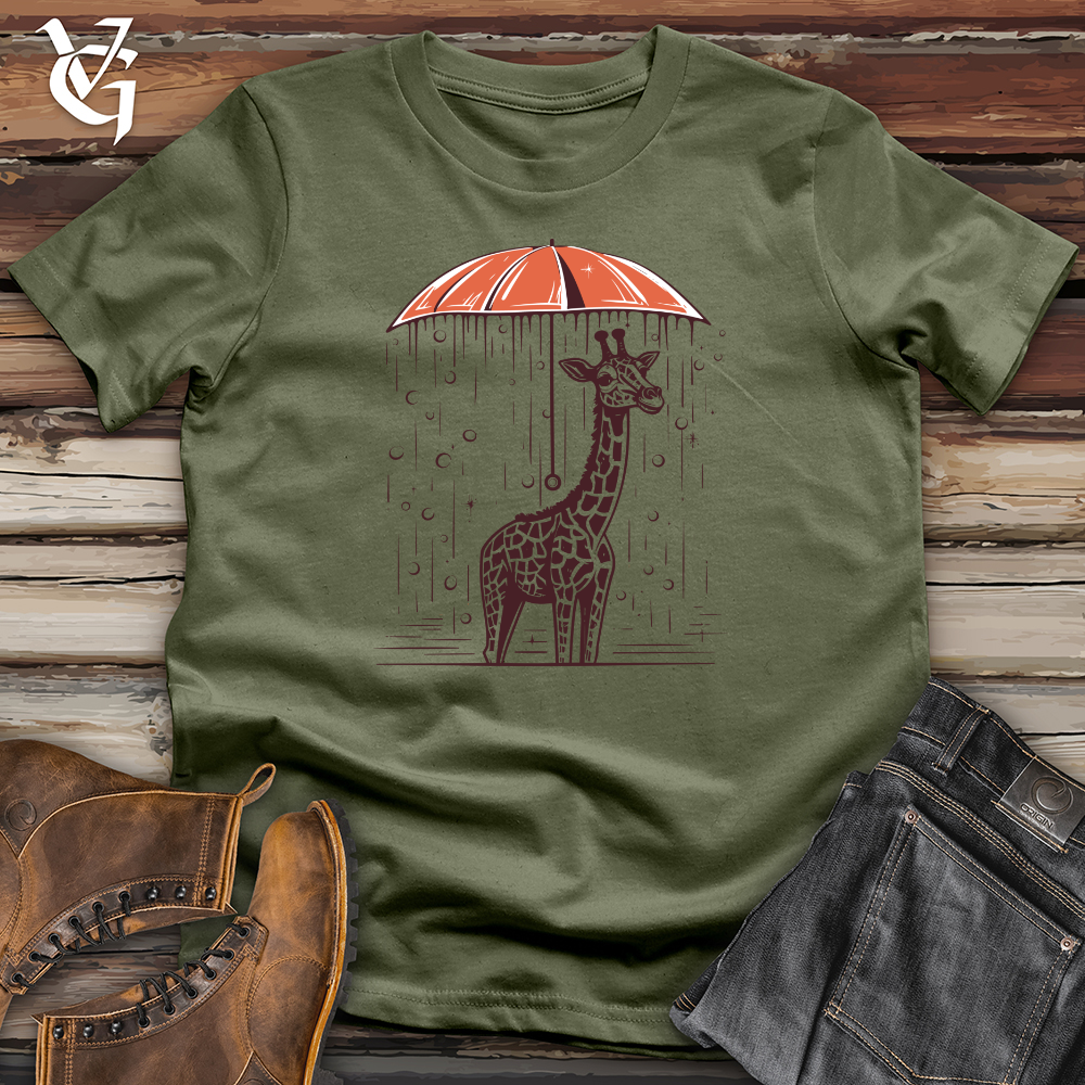 Viking Goods Vintage Rainy Giraffe Softstyle Tee Military Green / L