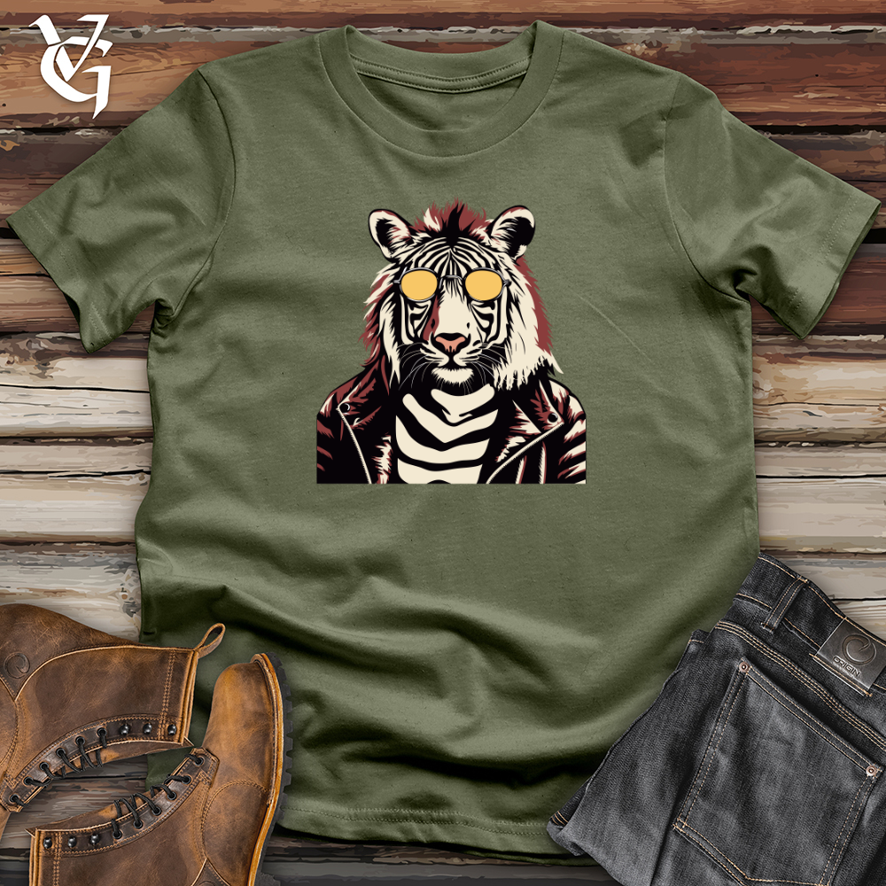 Viking Goods Vintage Zebra Glam Softstyle Tee Military Green / L