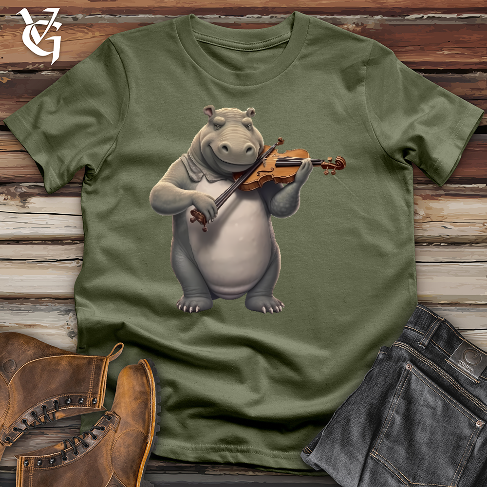 Viking Goods Violinist Hippo Softstyle Tee Military Green / L