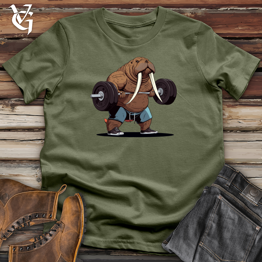 Viking Goods Walrus Weightlifting Champion Softstyle Tee Military Green / L