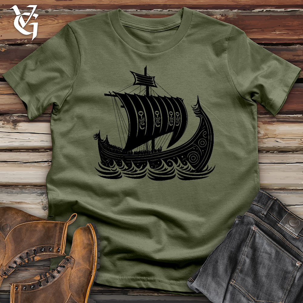 Viking Goods War Ship Softstyle Tee Military Green / L