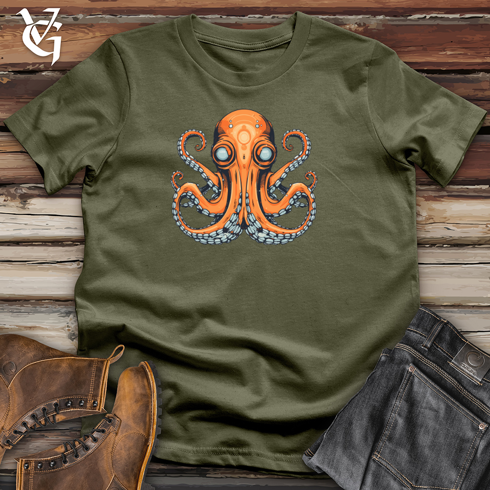 Viking Goods Whimsical Tentacle Playmate Cotton Tee Military Green / L
