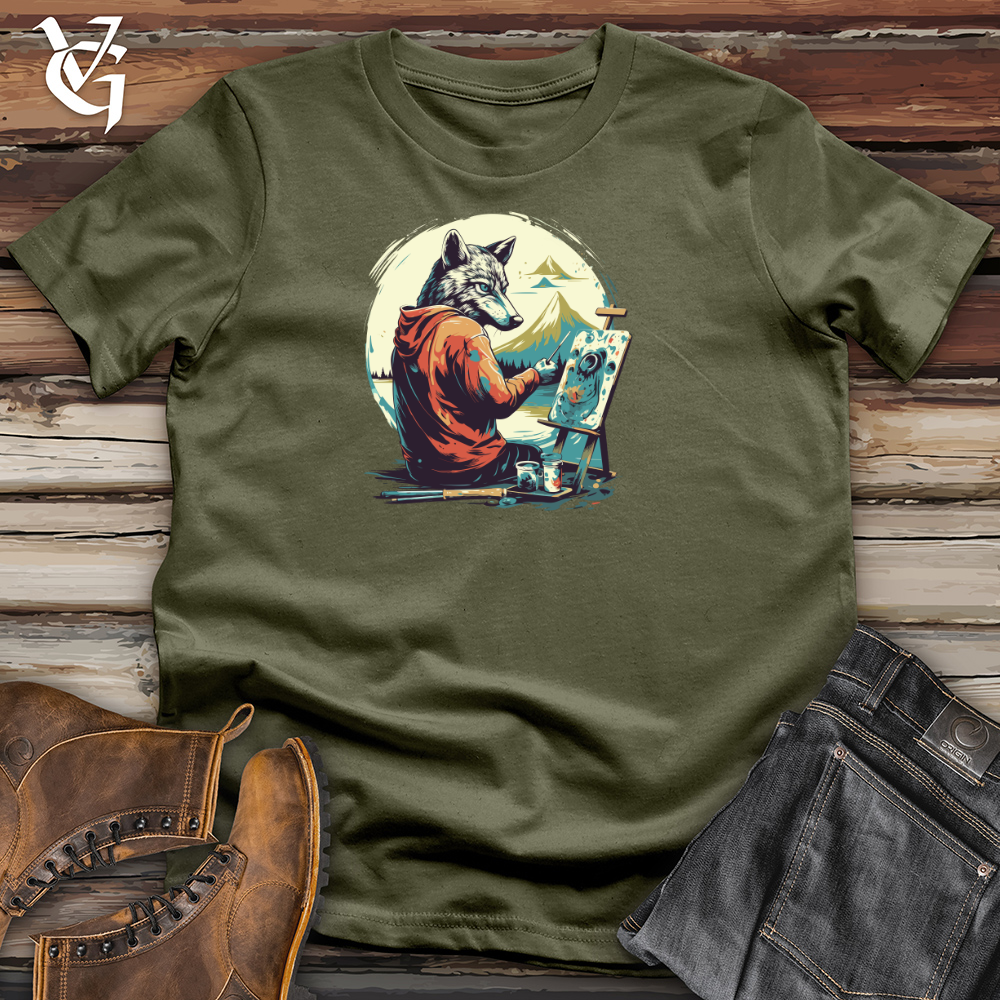 Viking Goods Wild Brush Strokes Cotton Tee Military Green / L