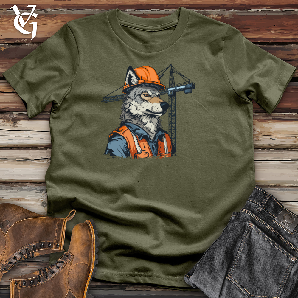 Viking Goods Wolf Construction Chief Cotton Tee Military Green / L