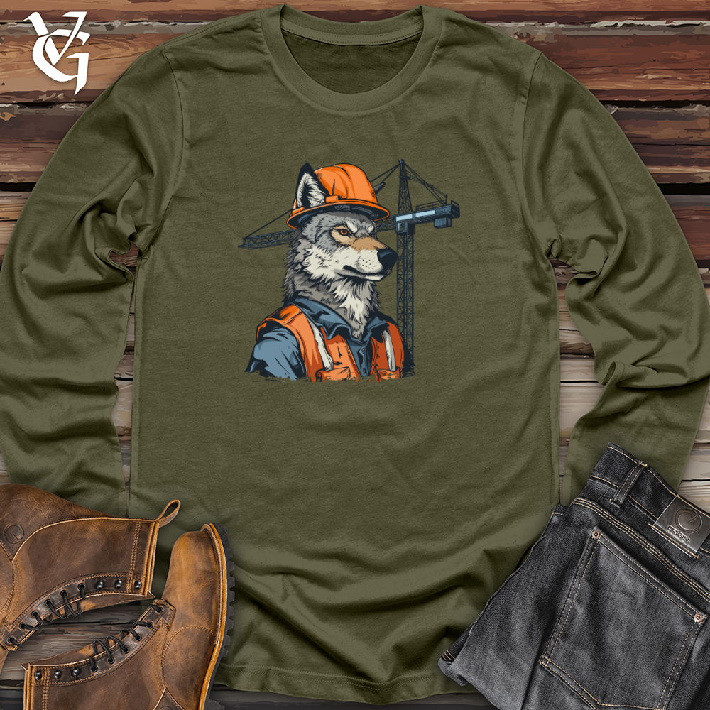 Viking Goods Wolf Construction Chief Long Sleeve Military Green / L