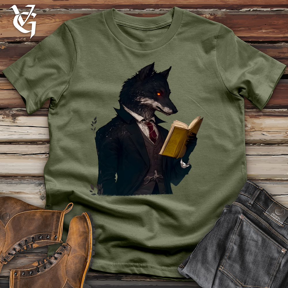 Viking Goods Wolf Scholar Softstyle Tee Military Green / L