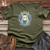 Viking Goods Wolf Winter Majesty Cotton Tee Military Green / L