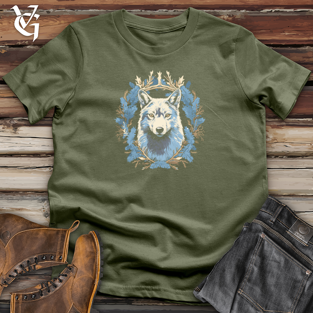 Viking Goods Wolf Winter Majesty Softstyle Tee Military Green / L