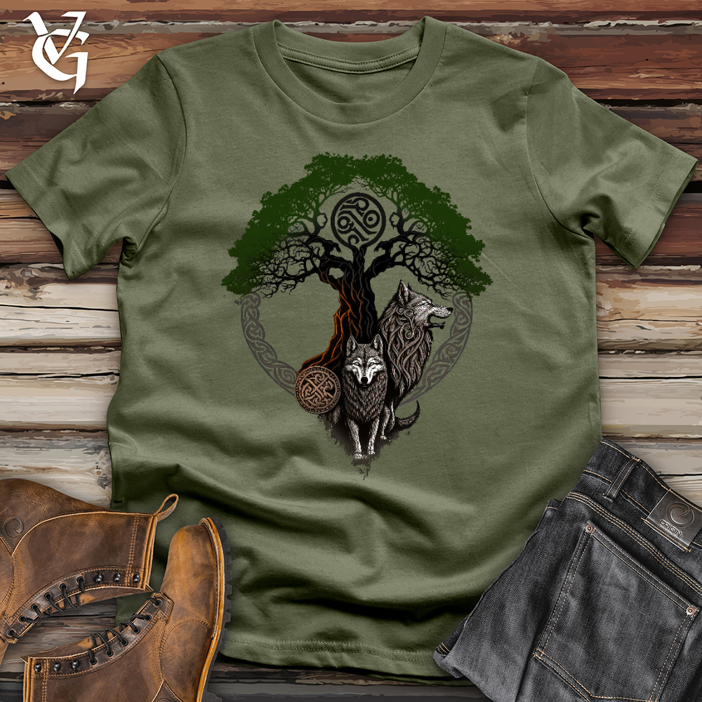 Viking Goods Wolves of Life Softstyle Tee Military Green / L