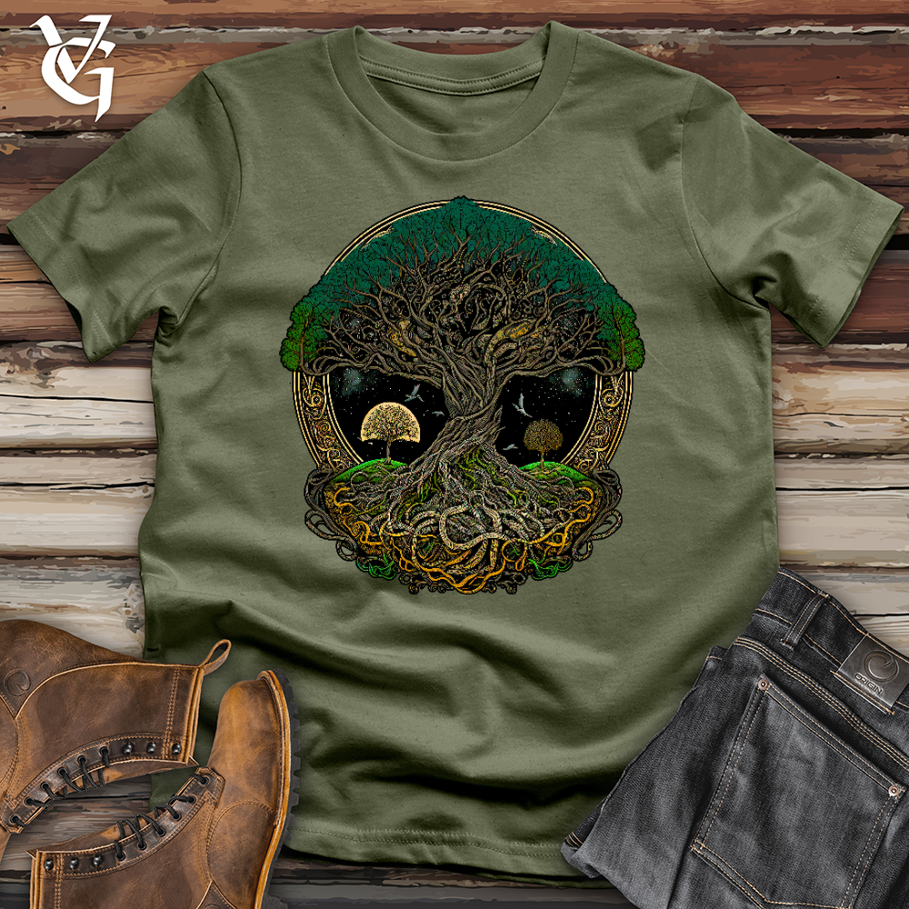 Viking Goods Yggdrasil Forest Softstyle Tee Military Green / L