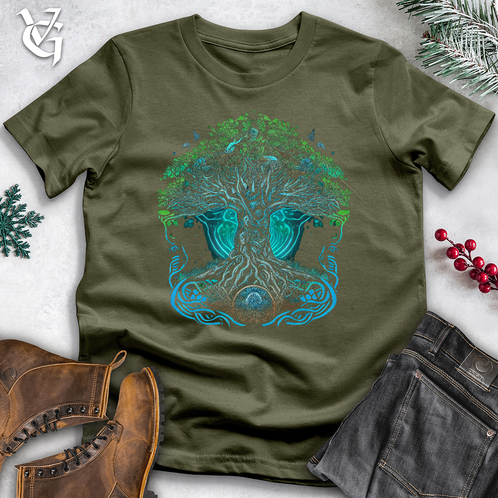 Viking Goods Yggdrasil Spirit Tree Cotton Tee Military Green / L