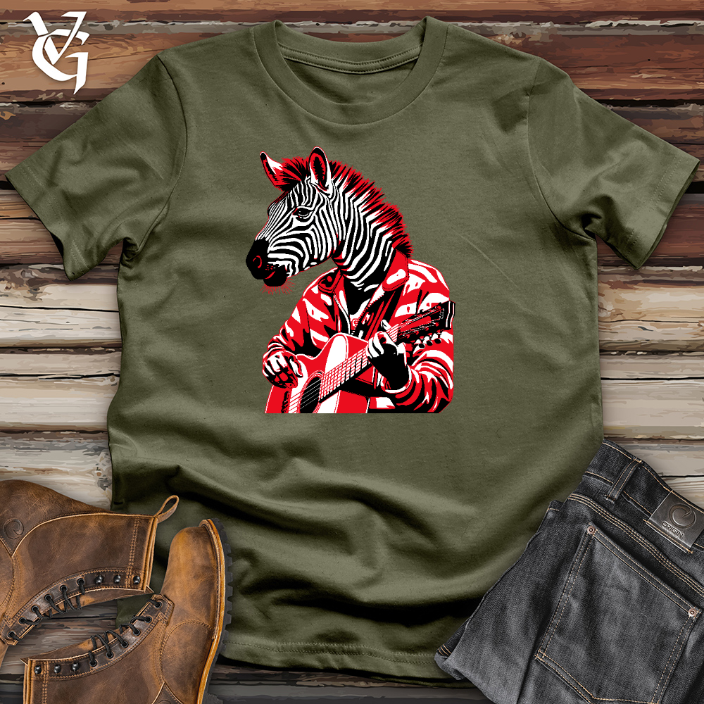 Viking Goods Zebra Rockstar Cotton Tee Military Green / L
