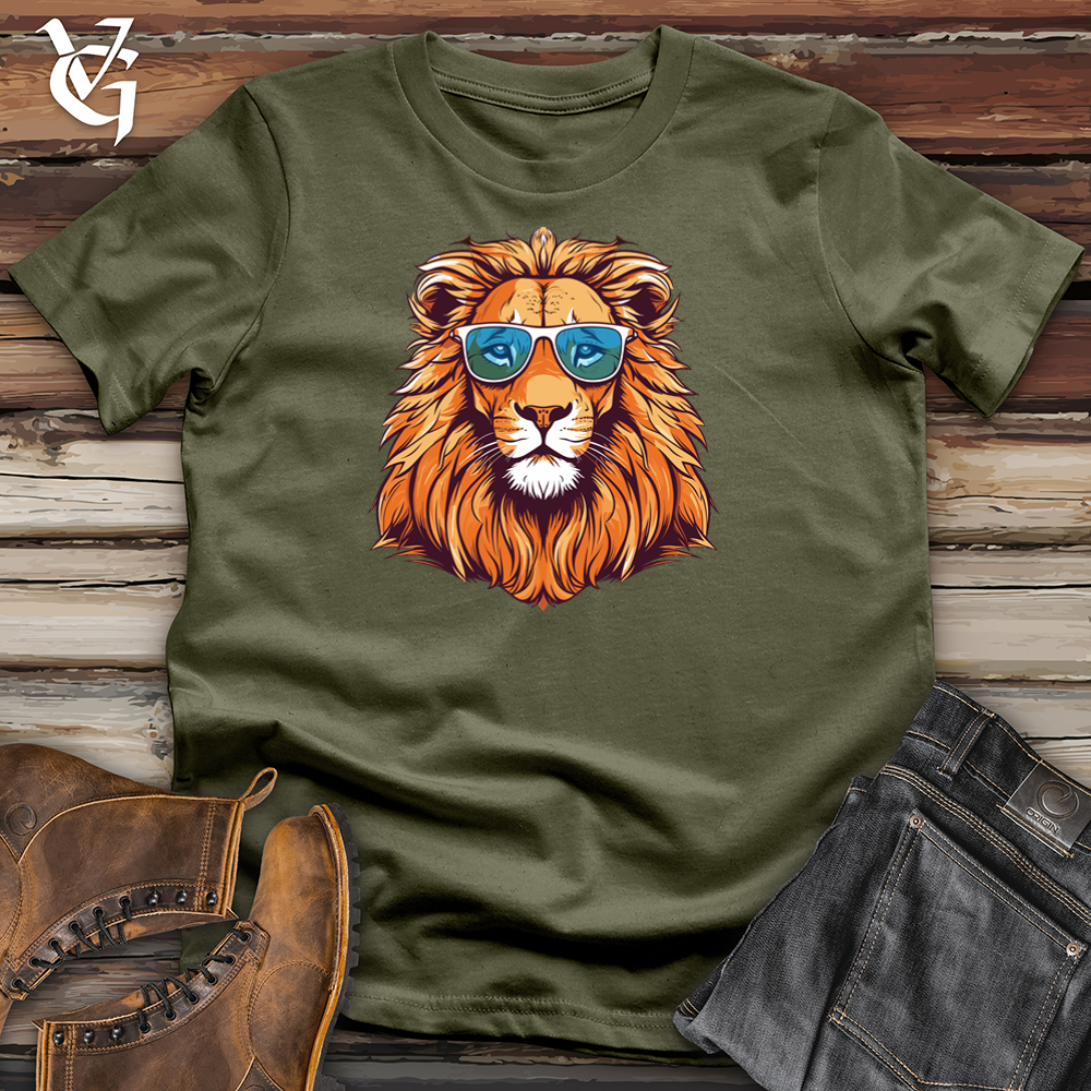 Viking Goods Zenned-out Lion Cotton Tee Military Green / L
