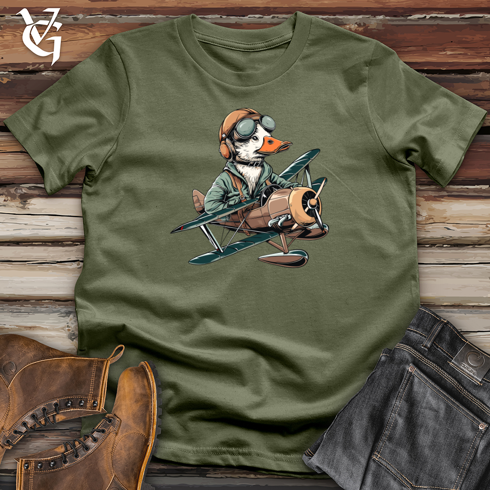 Viking Goods Aviator Duck Flight Softstyle Tee Military Green / XS
