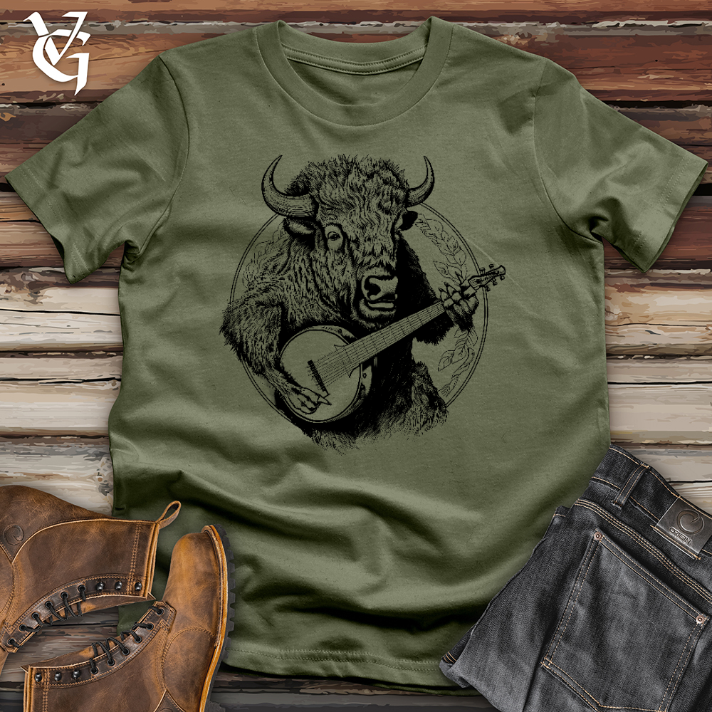 Viking Goods Banjo Bison Softstyle Tee Military Green / XS