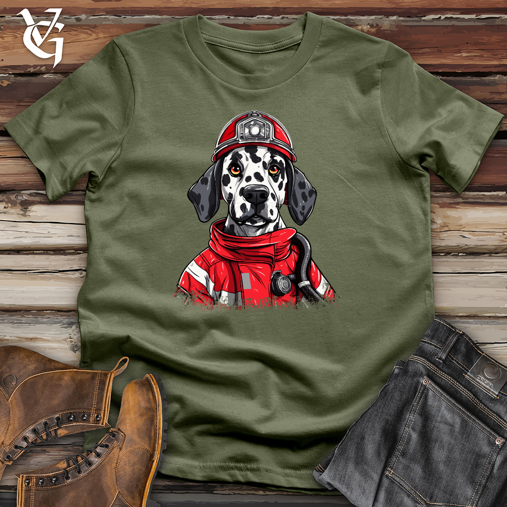 Viking Goods Dalmatian Fire Rescue Softstyle Tee Military Green / XS