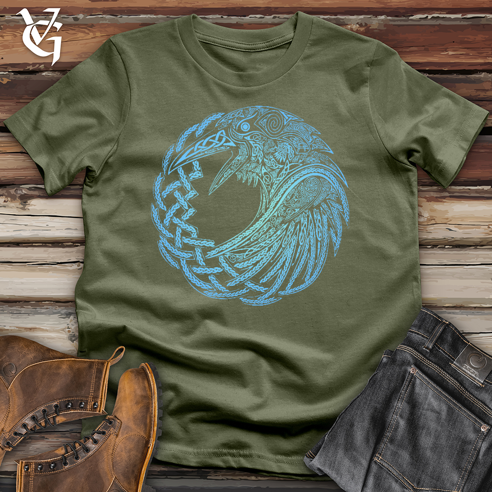 Viking Goods Glass Raven Softstyle Tee Military Green / XS