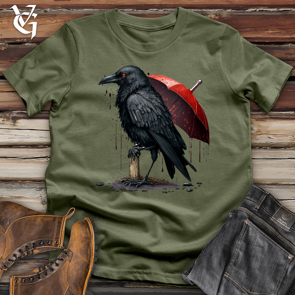 Viking Goods Raven in the Rain Softstyle Tee Military Green / XS