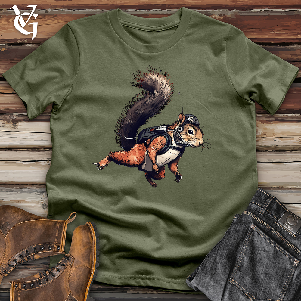 Viking Goods Skydiving Squirrel Softstyle Tee Military Green / XS