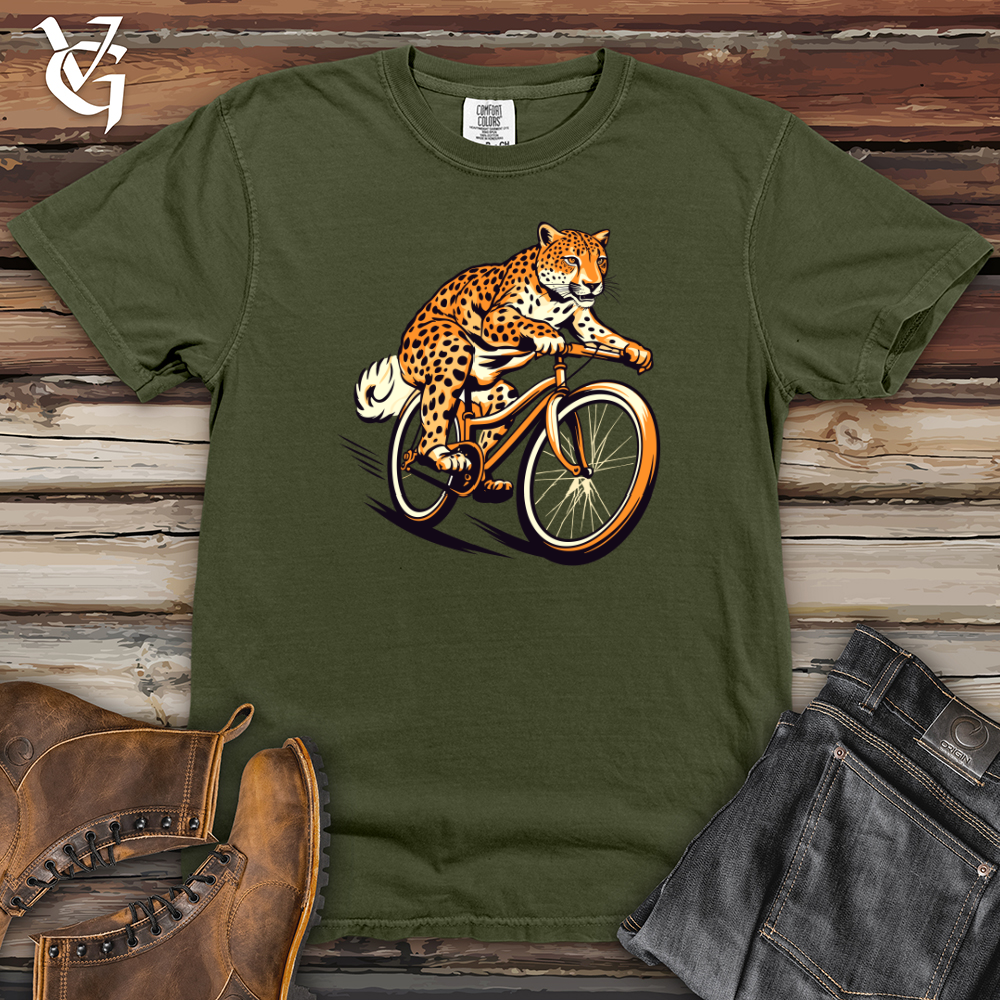 Viking Goods Agile Cheetah Cyclist Heavy Cotton Comfort Colors Tee Moss / L